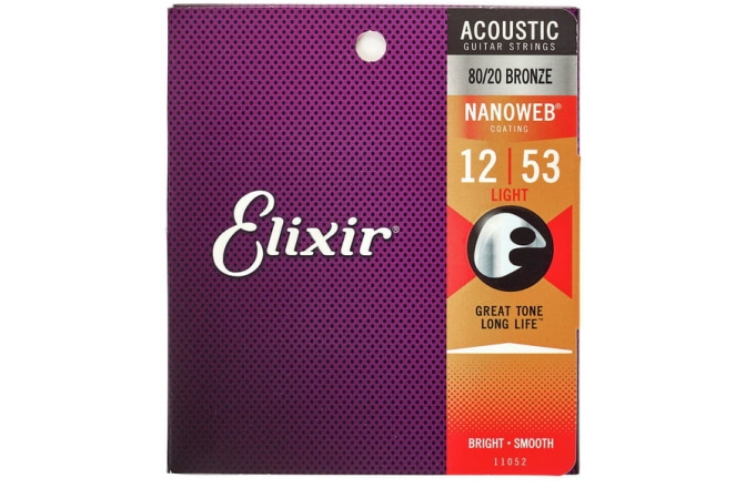 Corzi  chitară acustică Elixir Nanoweb Acoustic 80/20 Light 11052