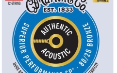 Strings acoustic guitar Martin Guitars MA-190 Authentic Acoustic 12s Light