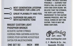 Corzi chitară acustică Martin Guitars MA535T Custom Light (11-52) AA Treated Phosphor Bronze 92/8 Acoustic