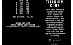 Struny akustickej gitary Martin Guitars MTCN160 Titanium Strings