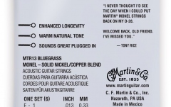 Corzi chitară acustică Martin Guitars Retro MTR13 Tony Rice Bluegrass