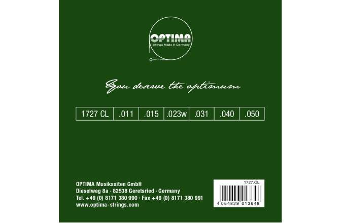Corzi chitară acustică Optima Bronze Roundwound - Set Custom Light