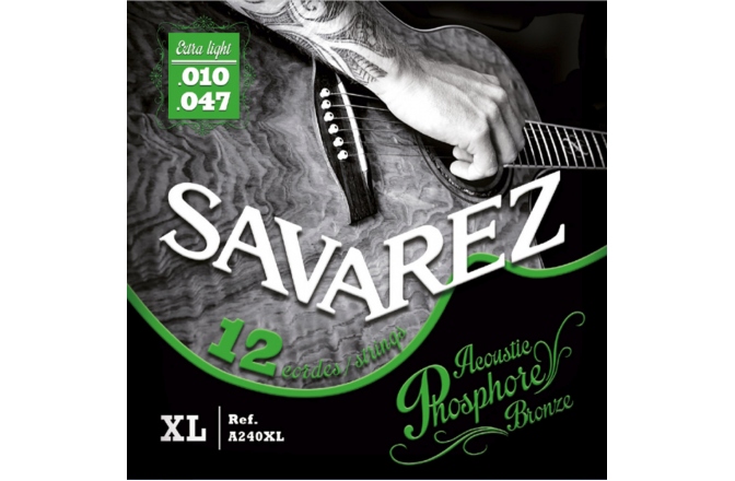 Corzi chitară acustică Savarez A240XL Acoustic 12 Strings Extra Light 010 - 047