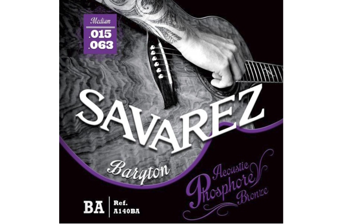 Corzi chitară acustică Savarez Acoustic Phosphor Bronze - Bariyton A140BA