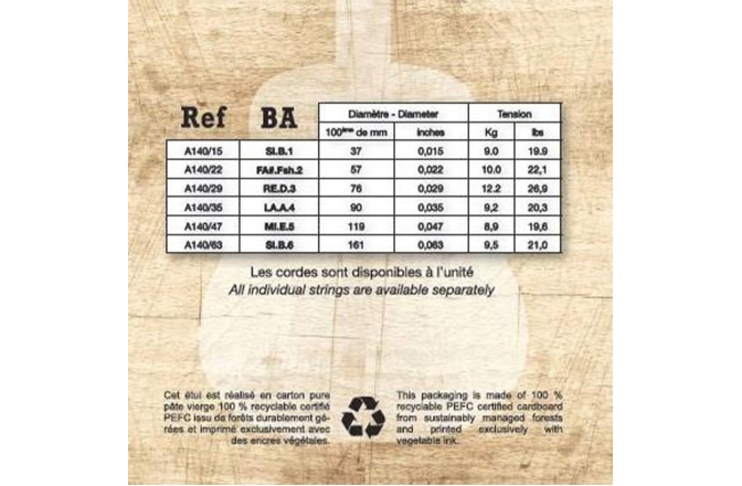 Corzi chitară acustică Savarez Acoustic Phosphor Bronze - Bariyton A140BA