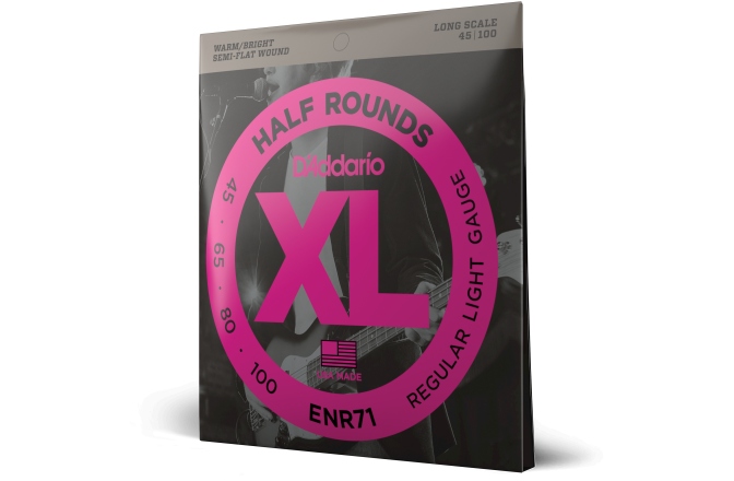 Corzi chitară bas Daddario ENR71 Half Round Regular Light 45-100 Long Scale