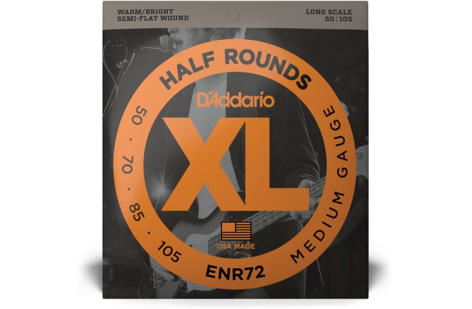 Corzi chitară bas Daddario ENR72 Half Round Bass Medium 50-105 Long Scale