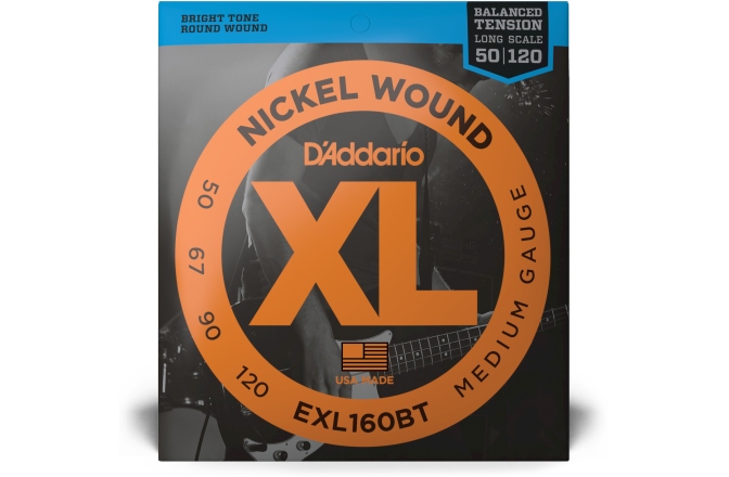 Corzi chitară bas Daddario EXL160BT Balanced Tension Medium 50-120 Long Scale