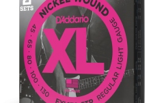 Corzi chitară bas Daddario EXL170-5TP Light 45-130 2 Sets Long Scale