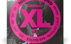 Corzi chitară bas Daddario EXL170-5TP Light 45-130 2 Sets Long Scale