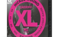 Corzi chitară bas Daddario EXL170TP Light 45-100 2 Sets Long Scale
