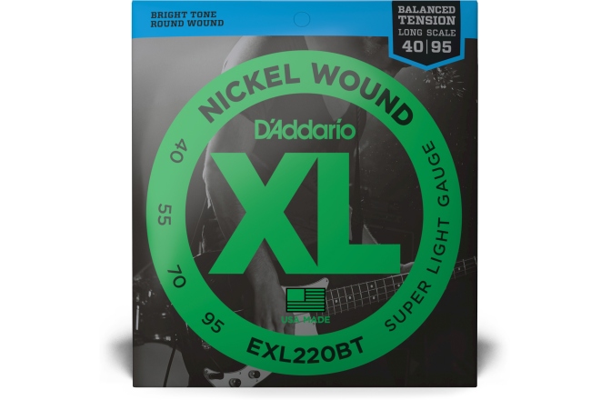 Corzi chitară bas Daddario EXL220BT Balanced Tension Super Light 40-95 Long Scale