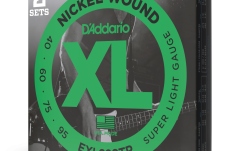 Corzi chitară bas Daddario EXL220TP Super Light 40-95 2 Sets Long Scale