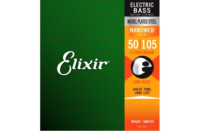 Corzi chitară bas Elixir Nanoweb Bass 4 Longscale Medium 14102