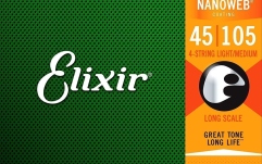 Corzi chitară bas Elixir Nanoweb Electric Bass Nickel Plated Steel 45-105 Light Medium