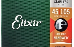 bass guitar strings Elixir Nanoweb Electric Bass Stainless Steel 45-105 Light Medium