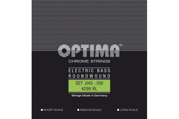 Corzi chitara bas Chrome Strings. Round Wound Medium Scale Set