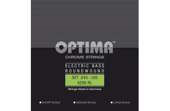 Corzi chitară bas Optima Corzi chitara bas Chrome Strings. Round Wound Medium Scale Set