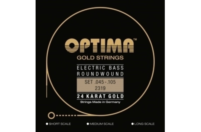 Corzi chitară bas Optima Corzi chitara bas Gold strings round wound Set