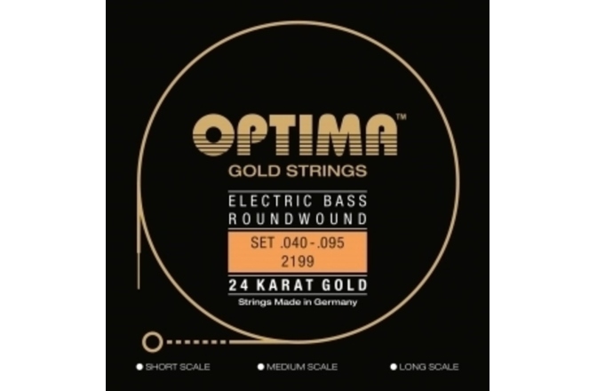 Corzi chitară bas Optima Corzi chitara bas Gold strings round wound Set