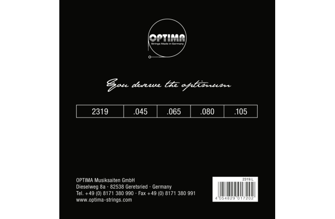 Corzi chitară bas Optima Corzi chitara bas Gold strings round wound Set