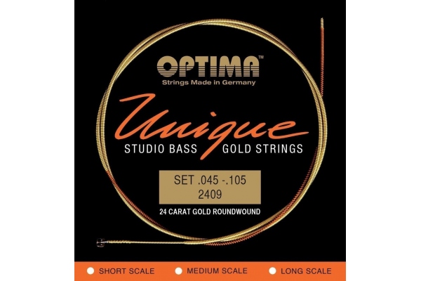 Corzi chitara bas Unique Studio Gold Strings Set