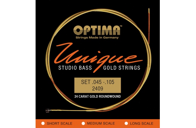 Corzi chitară bas Optima Corzi chitara bas Unique Studio Gold Strings Set