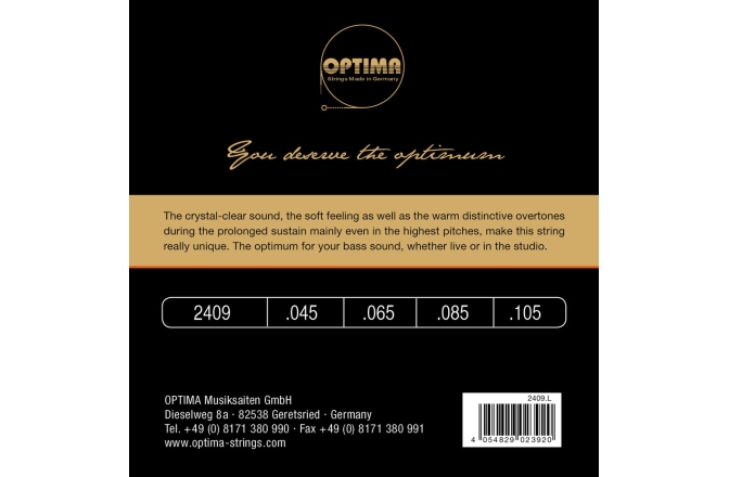 Corzi chitară bas Optima Corzi chitara bas Unique Studio Gold Strings Set