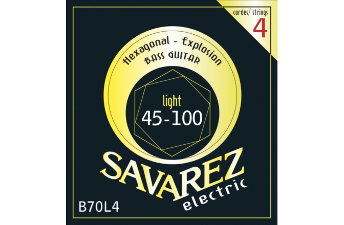 Corzi chitară bas Savarez B70L4 Hexagonal Explosion 4-str. Medium
