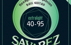 Corzi chitară bas Savarez B70XL4 Hexagonal Explosion 4-str. Ex-Light