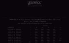 Corzi chitară bas Warwick Black Label 5 Set M Low B 045/135 40301 M