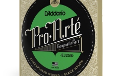 Corzi chitară clasică Daddario EJ25B Pro-Arte Black Nylon Composite Flamenco 