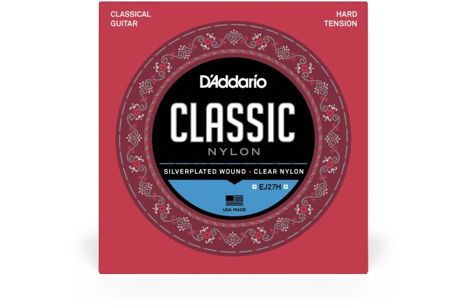 Corzi chitară clasică Daddario EJ27H Student Hard Tension