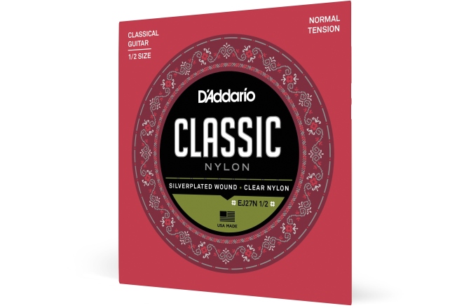 Corzi chitară clasică Daddario EJ27N 1/2 Student Nylon Fractional Normal Tension