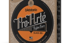 Corzi chitară clasică Daddario EJ43 Pro-Arte Nylon Light Tension 3 Sets