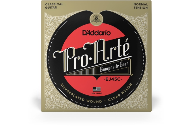 Corzi chitară clasică Daddario EJ45C Pro-Arte Composite Normal Tension