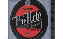 Corzi chitară clasică Daddario EJ45TT ProArte DynaCore Titanium Trebles Normal Tension 3 Sets