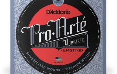 Corzi chitară clasică Daddario EJ45TT ProArte DynaCore Titanium Trebles Normal Tension 3 Sets