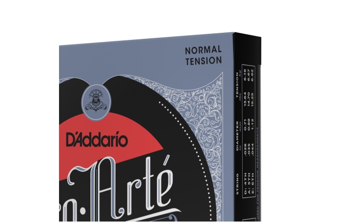 Corzi chitară clasică Daddario EJ45TT ProArte DynaCore Titanium Trebles Normal Tension 3 Sets