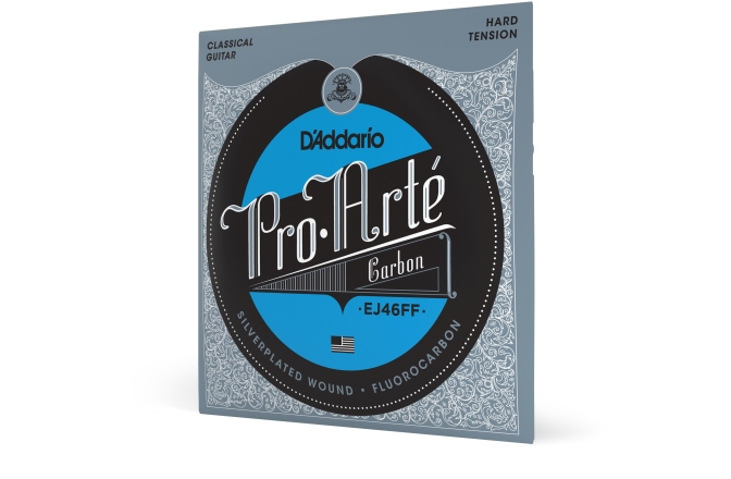 Corzi chitară clasică Daddario EJ46FF Pro-Arté Carbon Dynacore Basses Hard Tension