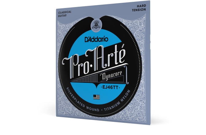 Corzi chitară clasică Daddario EJ46TT ProArte Dynacore Titanium Trebles Hard Tension