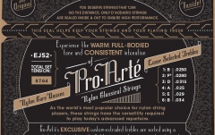 Corzi chitară clasică Daddario EJ52 Pro-Arte Alto Guitar Strings Normal Tension
