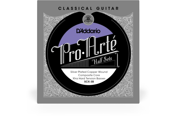 Corzi chitară clasică Daddario SCX-3B Pro-Arte SPC Composite Core Half Set Extra Hard Tension