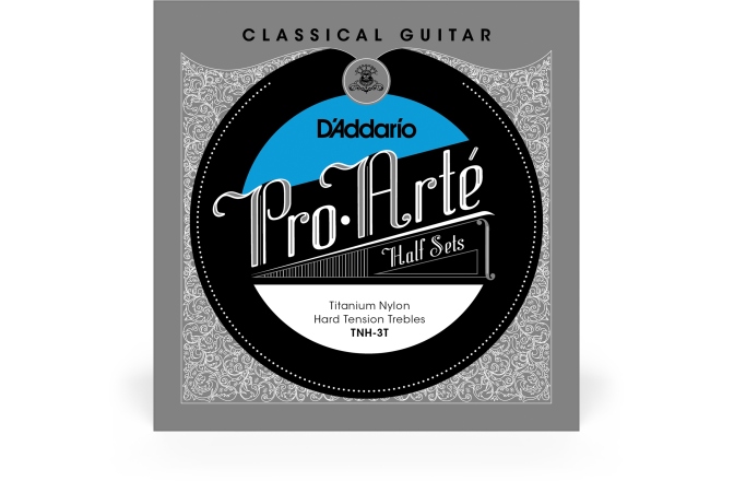 Corzi chitară clasică Daddario TNH-3T Pro-Arte Titanium Half Set Hard Tension