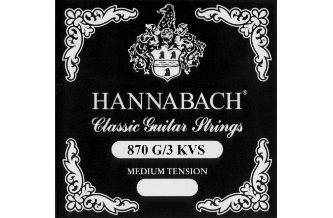 Corzi chitară clasică Hannabach Corzi chitara clasica G/3 Nylon wound G3 crom