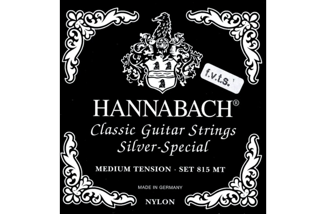 Corzi chitară clasică Hannabach Corzi chitara clasica Serie 815 F.V.T.S Medium / High Tension Silver Special Set medium