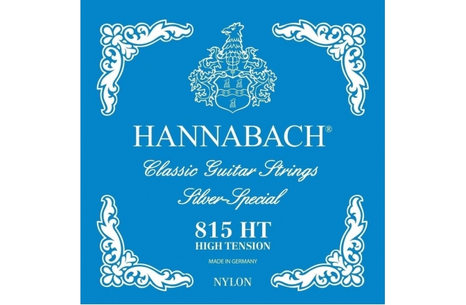 Corzi chitară clasică Hannabach Corzi chitara clasica Serie 815 High tension Silver special E1