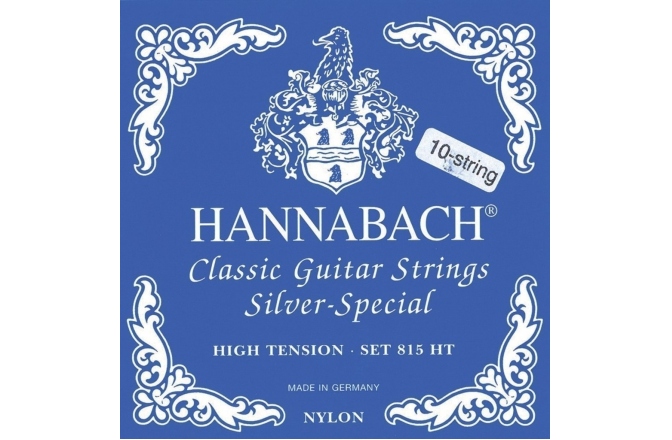 Corzi chitară clasică Hannabach Corzi chitara clasica Serie 815 Pt chitare cu 8/10 corzi / High tension Silver special A/10