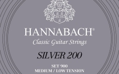Corzi chitară clasică Hannabach Serie 900 MT/LT Silver 200 Set 3 bass