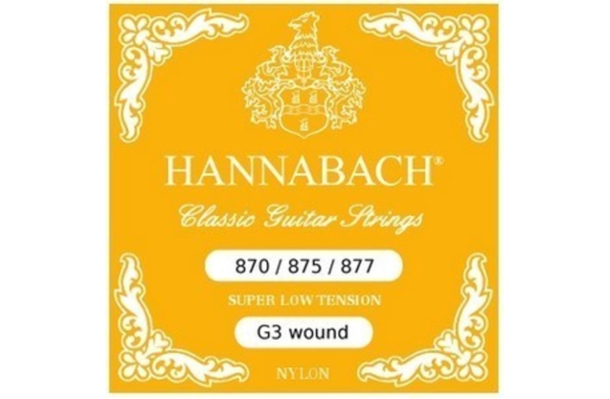 Corzi chitară clasică Hannabach SLT Nylon wound G3 ALU